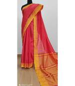 pink Poly Silk Handloom Saree