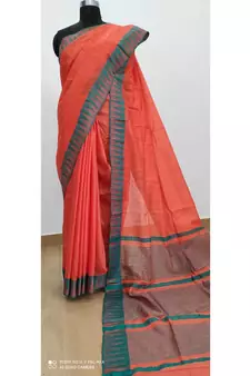 pink Poly Silk Handloom Saree