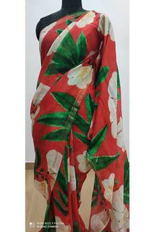 multicolor Digital Print Silk Linen