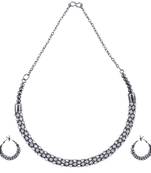 Alloy Silver Color Choker Traditional Antique Necklaces Set