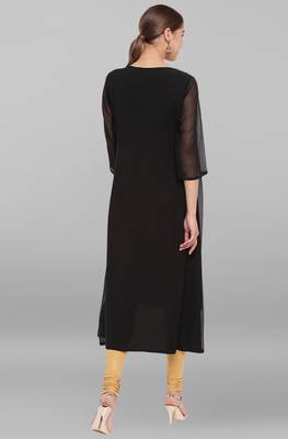 Black printed crepe ethnic-kurtis 4