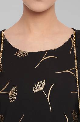 Black printed crepe ethnic-kurtis 5