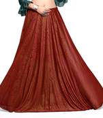 Maroon printed polyester skirts