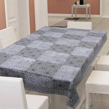 TEXSTYLERS Heavy Thick Cotton Canvas 200 TC Block Printed Table Cloth Cover 1