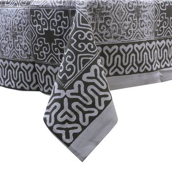 TEXSTYLERS Heavy Thick Cotton Canvas 200 TC Block Printed Table Cloth Cover 2