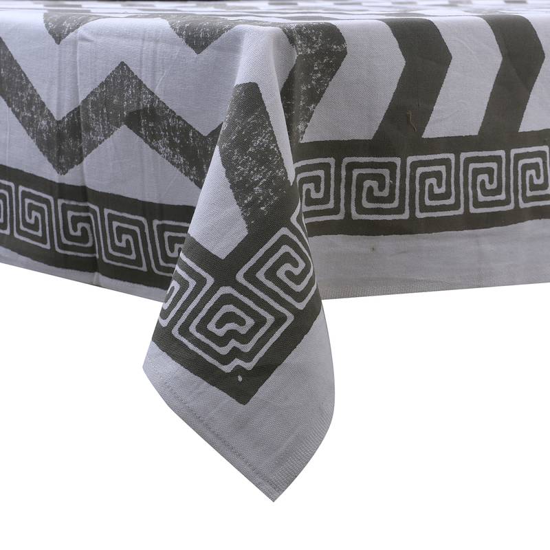 TEXSTYLERS Heavy Thick Cotton Canvas 200 TC Block Printed Table Cloth Cover