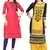 Mirraw Classiques Embroidered Pink And Black Printed Cotton Stitched Kurti ( Pack of 2 )