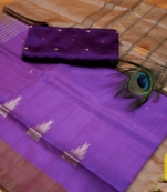 Purple Colored Vaalai Silk Saree With Blouse