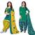 Mirraw Classique Green Crepe Printed Salwar Suits Unstitched Dress Material - Pack of 2