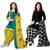 Mirraw Classique Green Crepe and Black Synthetic Printed Salwar Suits Unstitched Dress Material - Pack of 2