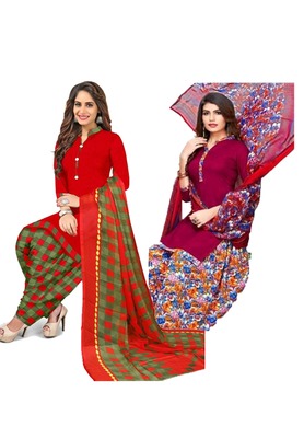 crepe printed salwar suit material