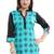 Green printed cotton short-kurtis