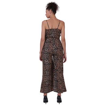 Multicolour Animal Print Polyester Women Jumpsuit 2