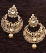 Ethnic Gold Plated Chandbali Earrings for Women (E2415FL)