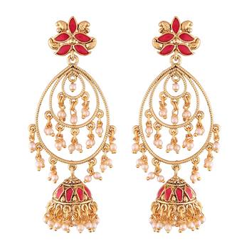 Traditional Beaded Jhumki Earrings For Women/Girls (E2471Q) 2