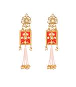 Gold Plated Traditional Padmavati Pearl & Kundan Earrings For Women 