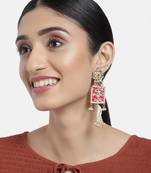 Gold Plated Traditional Padmavati Pearl & Kundan Earrings For Women 