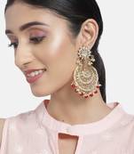 Traditional Handcrafted Beaded Big Chandbali Earrings For Women/Girls 