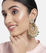 Traditional Handcrafted Beaded Big Chandbali Earrings For Women/Girls 