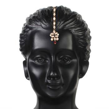 Traditional Bridal Choker Jewellery Set with Earrings & Maang Tikka for Women  5