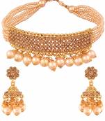 Traditional Choker Necklace Set With Earrings For Women 