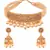 Traditional Gold Plated Choker Necklace Set With Earrings For Women (M4099FL)