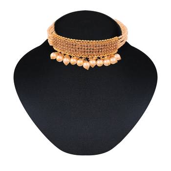 Traditional Choker Necklace Set With Earrings For Women  3