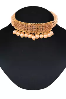 Traditional Choker Necklace Set With Earrings For Women 