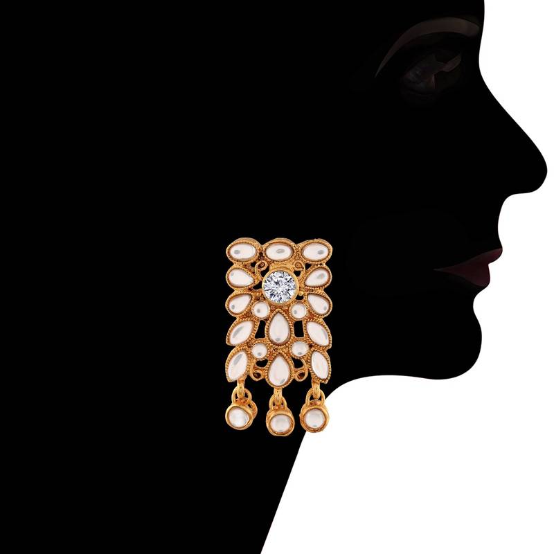 Traditional Kundan & Beads Choker Necklace Set for Women 