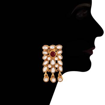 Traditional Kundan & Beads Choker Necklace Set for Women  3