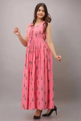 Attractive Woman Rayon Gown 1