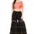 Salwar Studio Women's Light Pink Brocade Readymade Saree Blouse