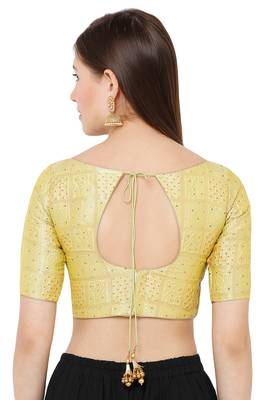 Salwar Studio Women's Liril Brocade Readymade Saree Blouse 2
