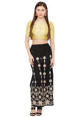 Salwar Studio Women's Liril Brocade Readymade Saree Blouse 4