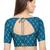 Salwar Studio Women's Sky Blue Silk Readymade Saree Blouse