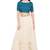 Salwar Studio Women's Sky Blue Silk Readymade Saree Blouse