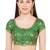 Salwar Studio Women's Green Brocade Readymade Saree Blouse
