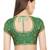 Salwar Studio Women's Green Brocade Readymade Saree Blouse