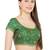 Salwar Studio Women's Green Brocade Readymade Saree Blouse