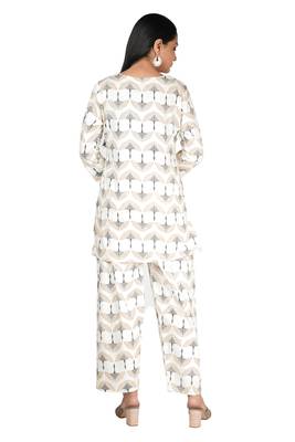 Off-white floral print cotton salwar 2