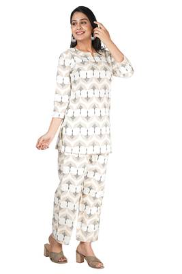 Off-white floral print cotton salwar 3