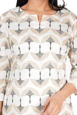Off-white floral print cotton salwar 4