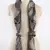 Black silk cashmere printed scarf