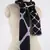 Silk cashmere printed scarf  in black and blue