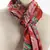Red printed silk cashmere scarf