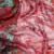Red printed silk cashmere scarf