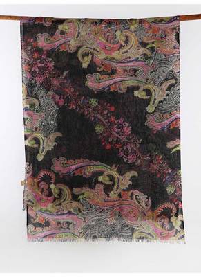 Beautiful paisely Silk Cashmere Scarf 5