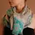 Printed silk cashmere scarf  in  multicolor