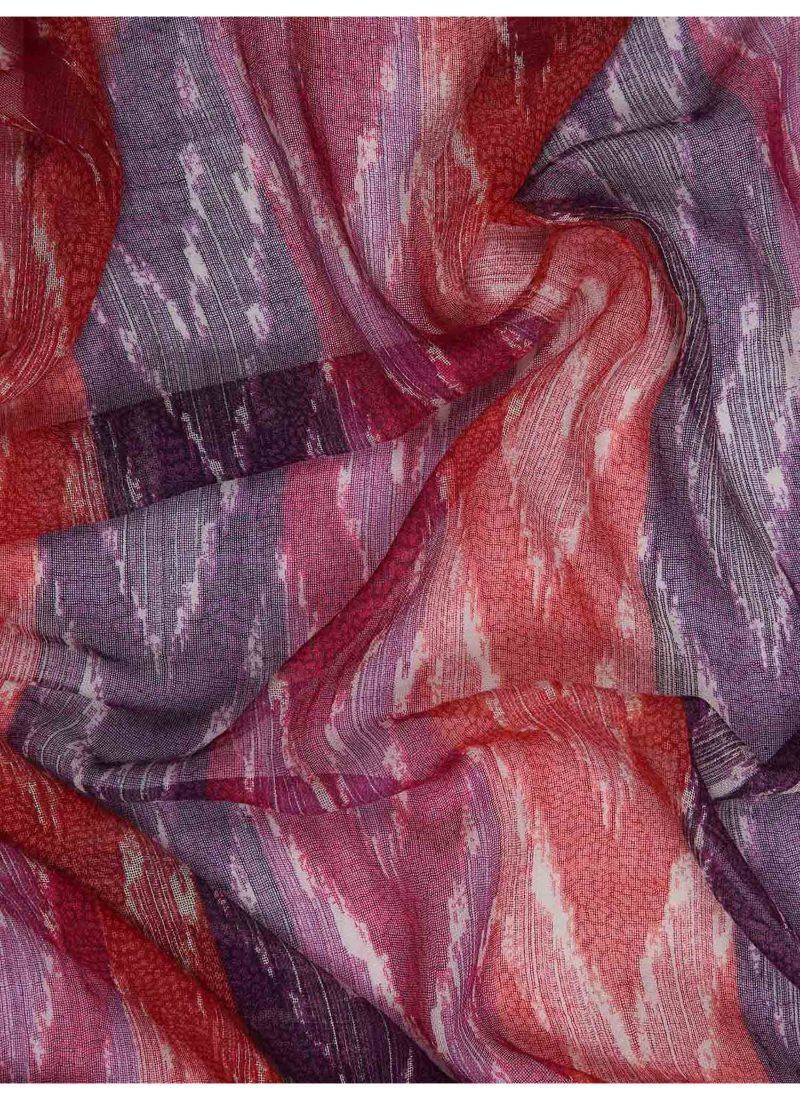 Red silk cashmere scarf