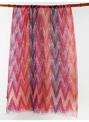 Red silk cashmere scarf 4